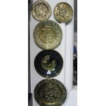 A Collection of Crested Brass Wall Plaques.