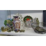 A 19th Century Staffordshire Flatback Figure, together with assorted brassware, jelly moulds, an