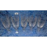 Ten Waterford Crystal Boyne Pattern Flutes.