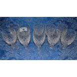 Ten Waterford Crystal Boyne Pattern Liqueur Glasses.