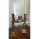 A Good Pair of Victorian Brass Candlesticks.