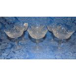 Six Waterford Crystal Alana Pattern Sherbet/Champagne Glasses.