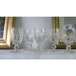 A Set of Six Waterford Crystal, Kathleen Pattern Glasses.