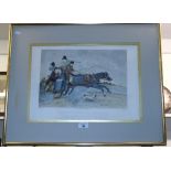 A Mid 19th Century Jaunting Car Print, 'Donnybrook to Dublin' engraved by W. M. Morrison after