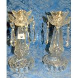 A Pair of Waterford Crystal Lustres with Drops.