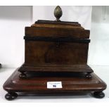 A Late 19th Century Mahogany Tea Caddy on Stand.