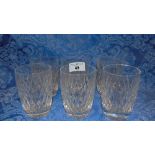 A Set of Six Waterford Crystal Boyne Pattern Tumblers.