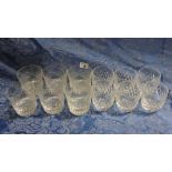 A Set of Six Waterford Crystal Whiskey Tumblers, and six from Tyrone Crystal (12).