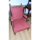 A Late 19th/Early 20th Century Armchair with Bobbin Turnings.