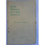 British Militarism As I Have Known it. Hanna Sheehy Skeffington. Tralee (Kerryman) 1946. Port.