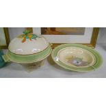 A Small Quantity of  Royal Doulton Haarlem Dinnerware in the Style of Clarice Cliff; with