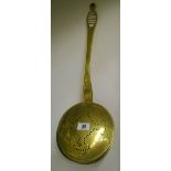 A 19th Century Brass Warming Pan.