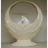 A Beswick Laurel Wreath Basket Vase