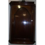 A 19th Century Mahogany Corner Wall Hanging Cabinet.