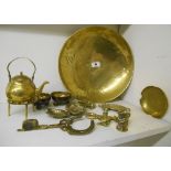A Quantity of 19th Century and Later Brassware.
