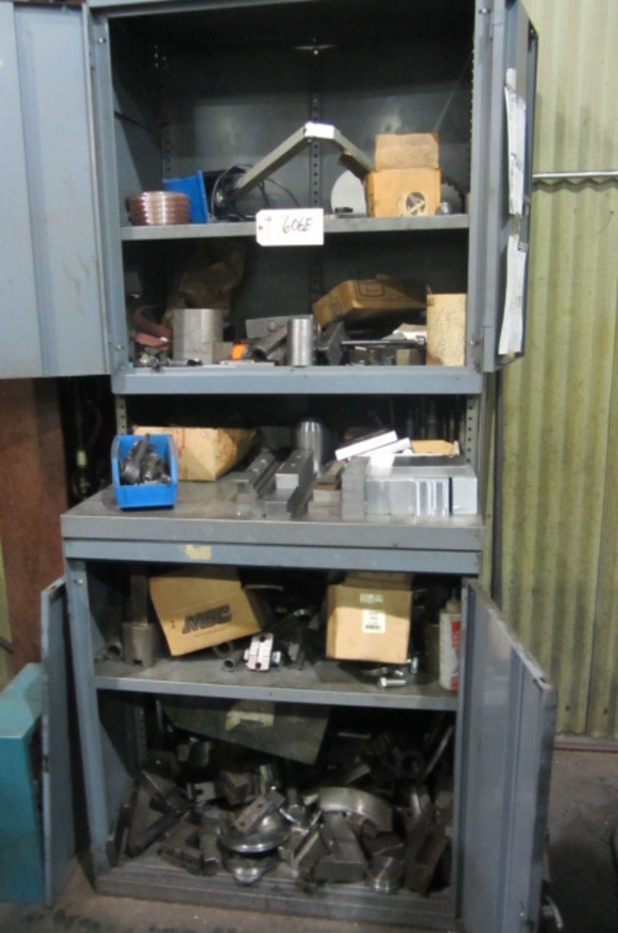 Cabinet, Table & Contents of Lathe Tooling
