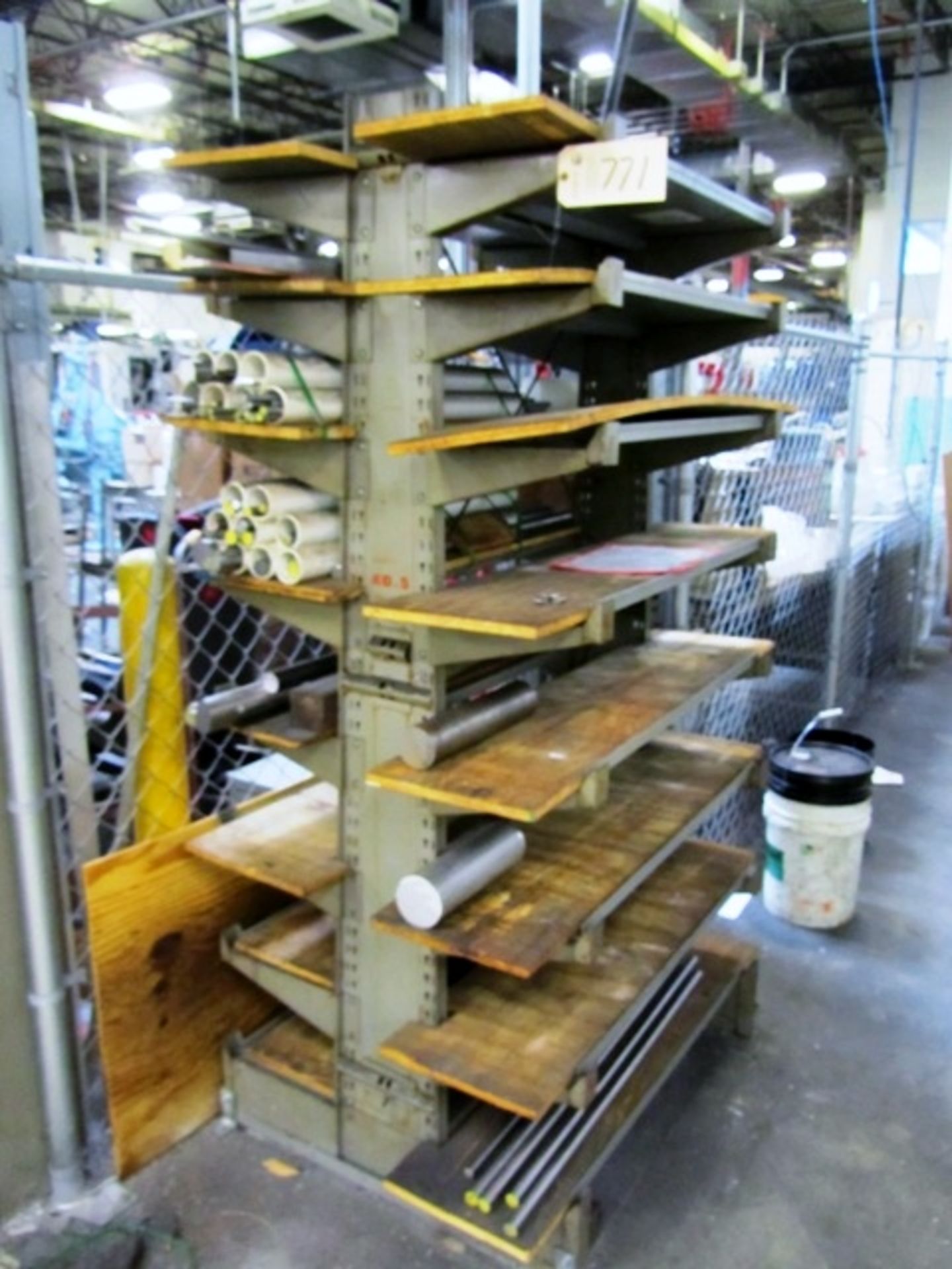 Cantilever Rack 80'' x 38'' with Contents of Assorted Bar Stock   **PLEASE NOTE: Loading Fee of $