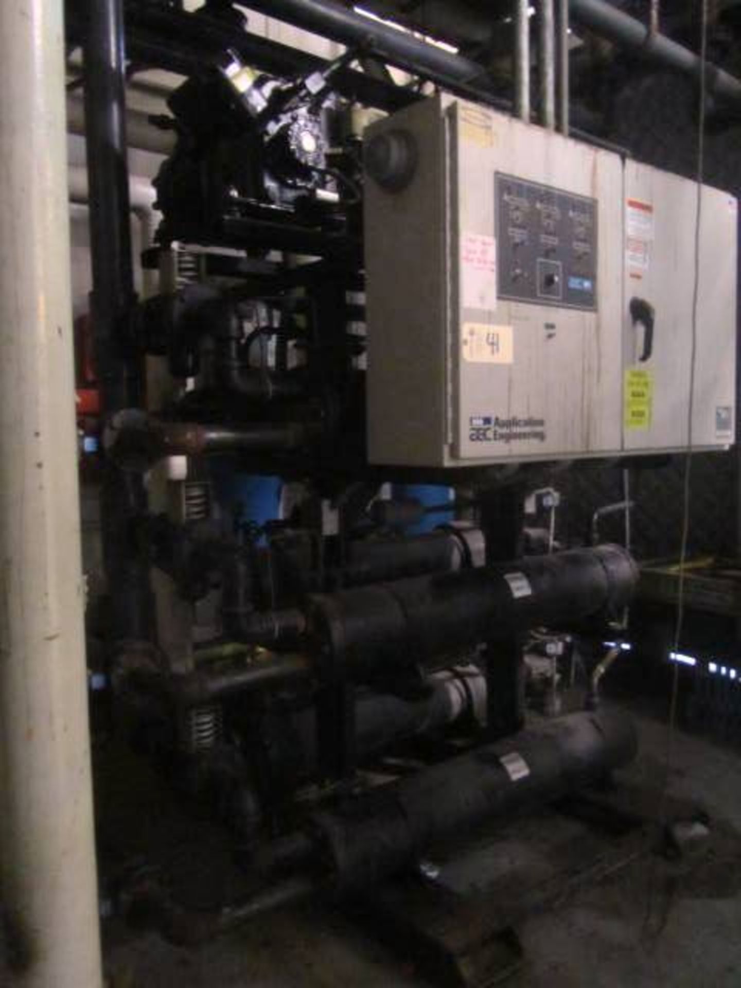 AEC Chiller System & Stacked Evaporator, (3) Condensers with Controls & Forklift Access Holes - Image 3 of 6