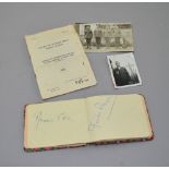 Autograph album containing signatures fr