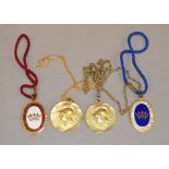 Two Replica 242 AD Olympic Gold Medals,