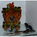 German cuckoo clock with colourful paint