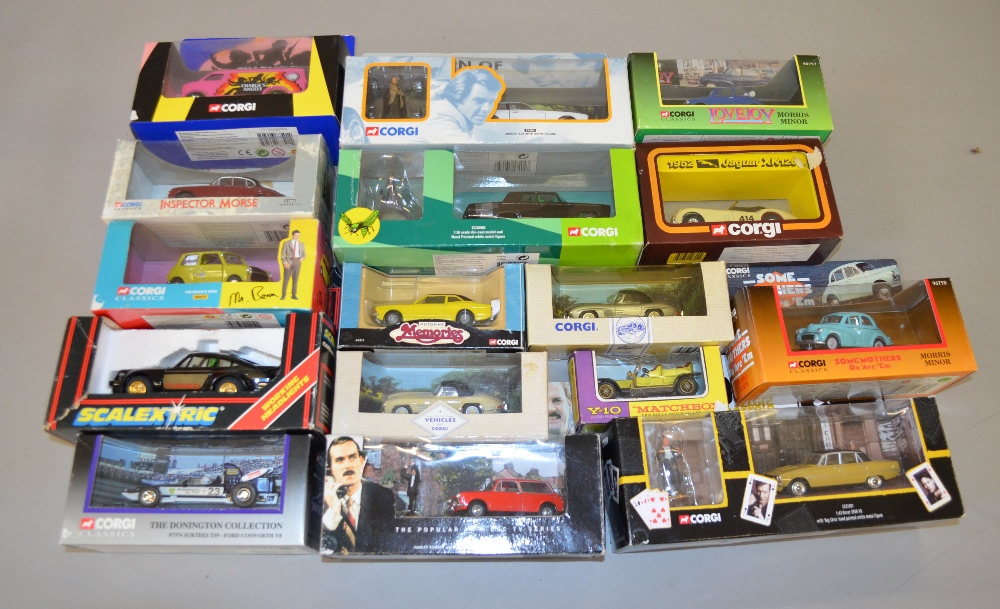 16x TV related diecast model vehicles in