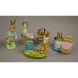 Three small Beatrix Potter ceramic figur