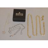 POLICE> Hallmarked 9ct Gold curb chain,