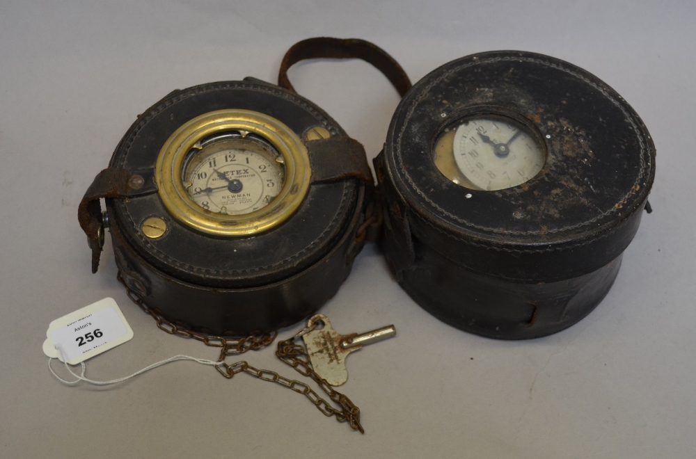 2 unusual leather cased 'nightwatchers'