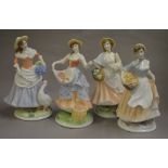 Set of four Royal Worcester figures from