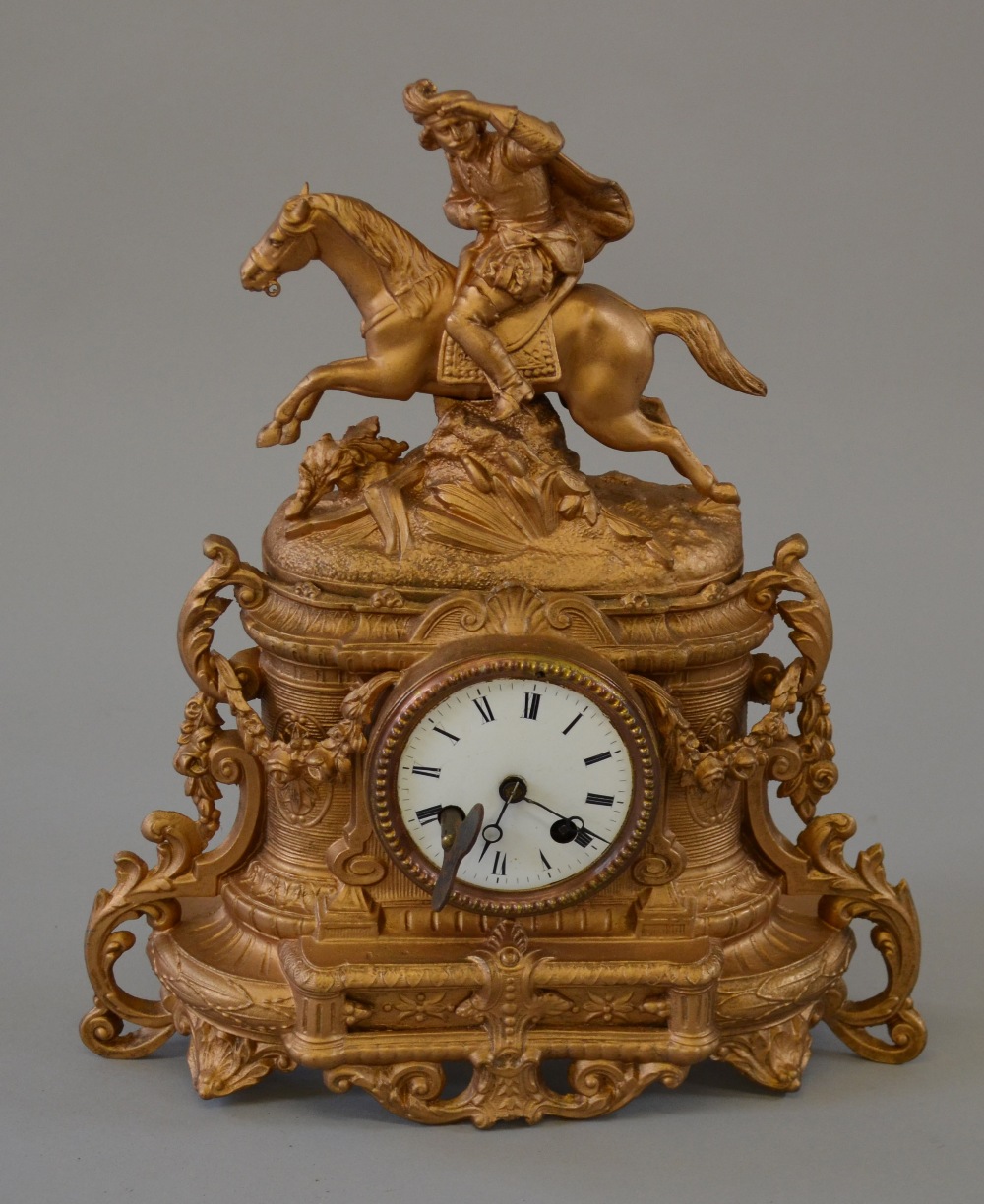 Clocks: 19th Century French gilt metal m