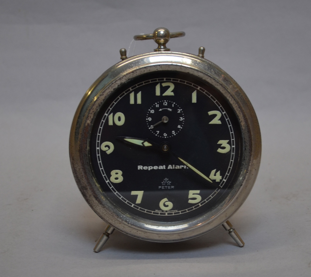 'PETER' Repeat Alarm chrome clock, made