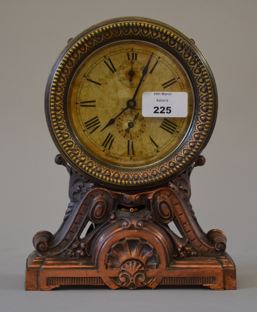 Clocks: Small late 19th Century mantle c