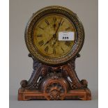 Clocks: Small late 19th Century mantle c