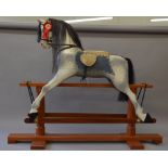 Late 20th century rocking horse, on pine