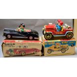 Two Chinese tinplate cars, boxed.