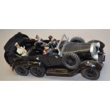 Tinplate Nazi car including 4 Nazi figur