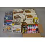 Quantity of model kits including militar