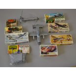 Mixed lot of Airfix kits, some loose (co