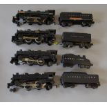 O Gauge. 4 x locomotives by Lionel(USA) 3-rail electric. Some added name plates. Overall F