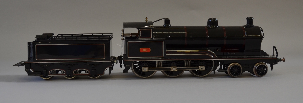 Gauge 1, Bing for Bassett Lowke 4-6-0 c/w "Experiment" No.66. Nicely restored example.