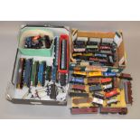 OO Gauge. 7 x unboxed locomotives, together with unboxed rolling stock & small quantity of spare