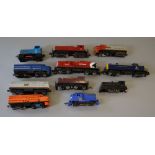 O Gauge. 10 x plastic bodied diesel locomotives by Lionel & Tri-ang Big Big train. Overall F/G