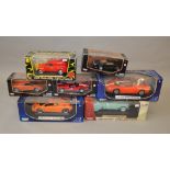 7 Motor Max models, boxed. Includes 1:1 and 1:24 models.