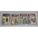 4 Kenner Star Wars carded figures.