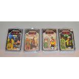 4 Star Wars Return Of The Jedi carded figures including: Palitoy 65 back Klaatu together with 3 x