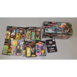 9 Vintage Star Wars carded figures including Tri-Logo Yak-Face, mostly reseals/ not attached.