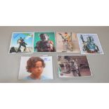 Six Star Wars autographed pictures, all Boba Fett,