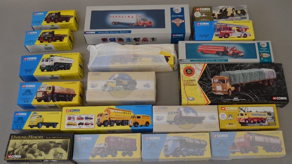 19 assorted Corgi models, mostly haulage and commercial models.