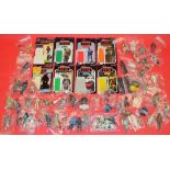 46 Kenner vintage Star Wars figures together with some other accessories and 8 Kenner backing cards.